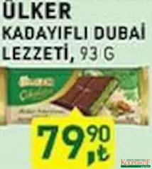 ÜLKER KADAYIFLI DUBAİ LEZZETİ ÇİKOLATA 93 G